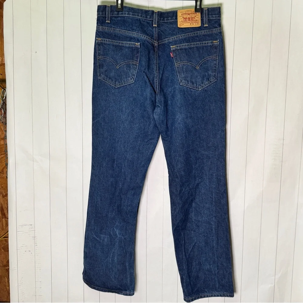 VTG Y2K Levi's 517 100% Cotton Dark Denim Bootcut Jeans Men's 36x32 Casual Pants